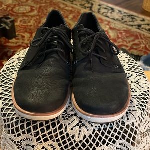 Olukai black suede men's sneaker Oxford size 8 black & white Kalia li 10442